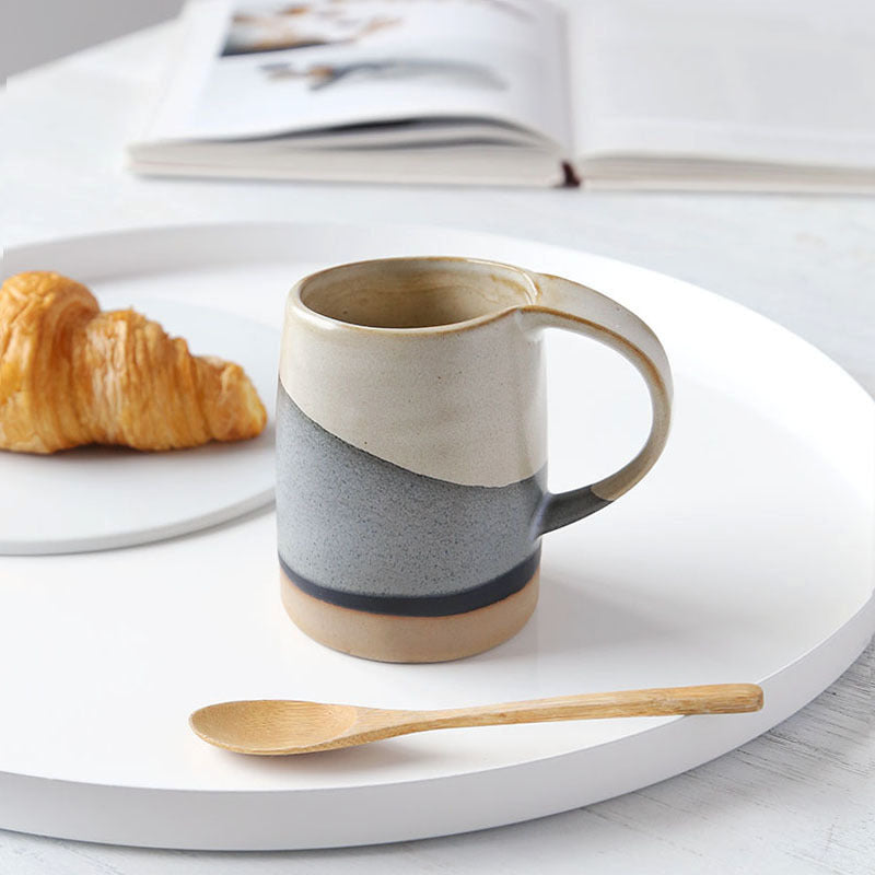 Handmade Vintage Kiln-Changed Stoneware Coffee Mug