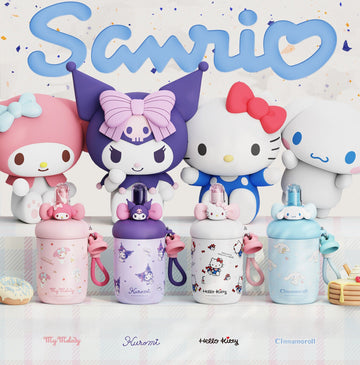 Sanrio Cute Character Straw Insulated Water Bottle | 560ml 316 Stainless Steel Bottle