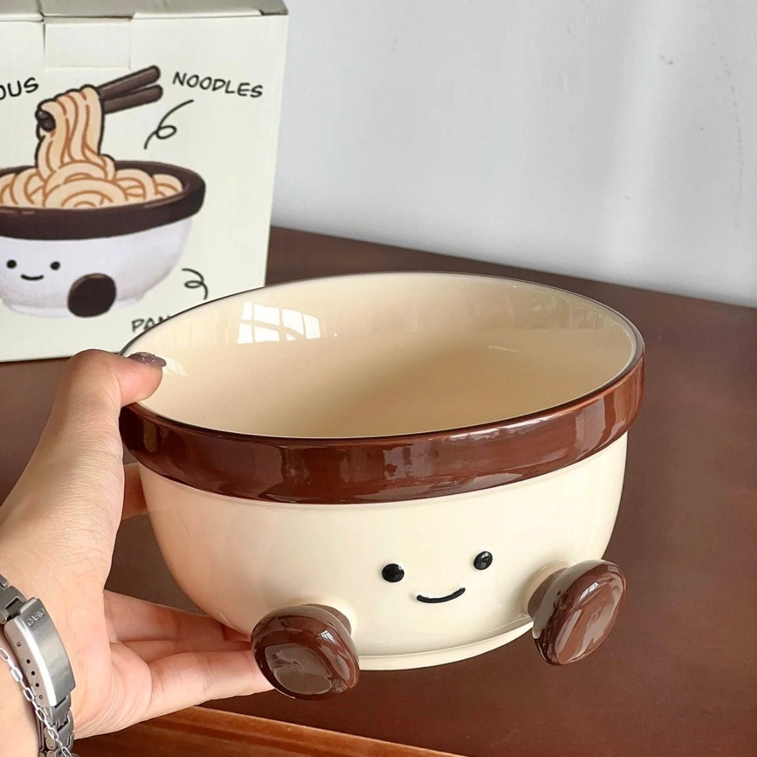 Cute Footed Ceramic Bowl with Little Feet - 1000ML - StillMug