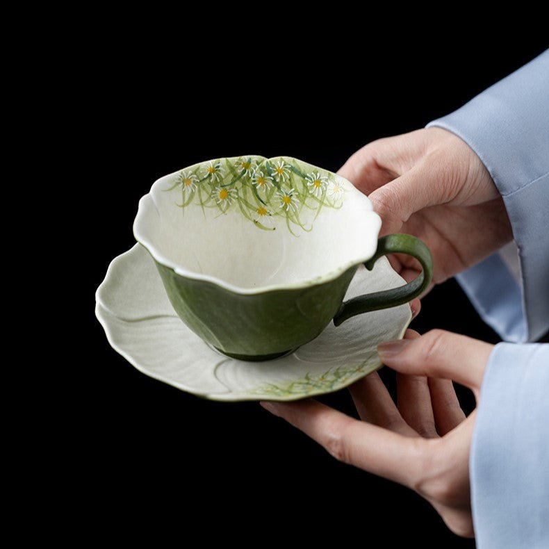 Hand-Painted Daisy Ceramic Tea & Coffee Collection - StillMug