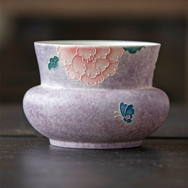 Hand-Painted Purple Peony Ceramic Tea & Coffee Collection - StillMug