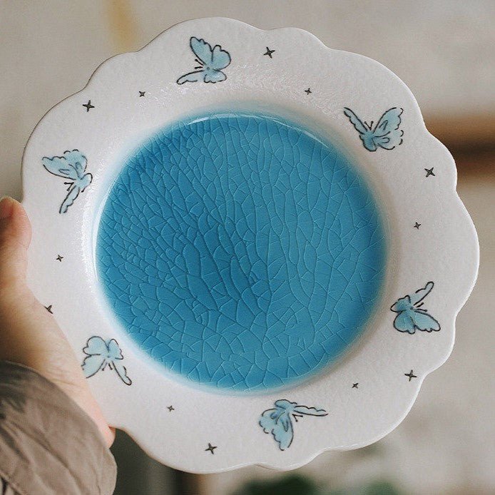Handmade Crackle Glaze Ceramic Plate - StillMug